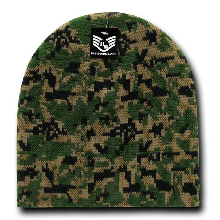 1 Dozen Camouflage Beanie Beanies Hat Gi Jacquard Knit Watch Caps Wholesale Lots