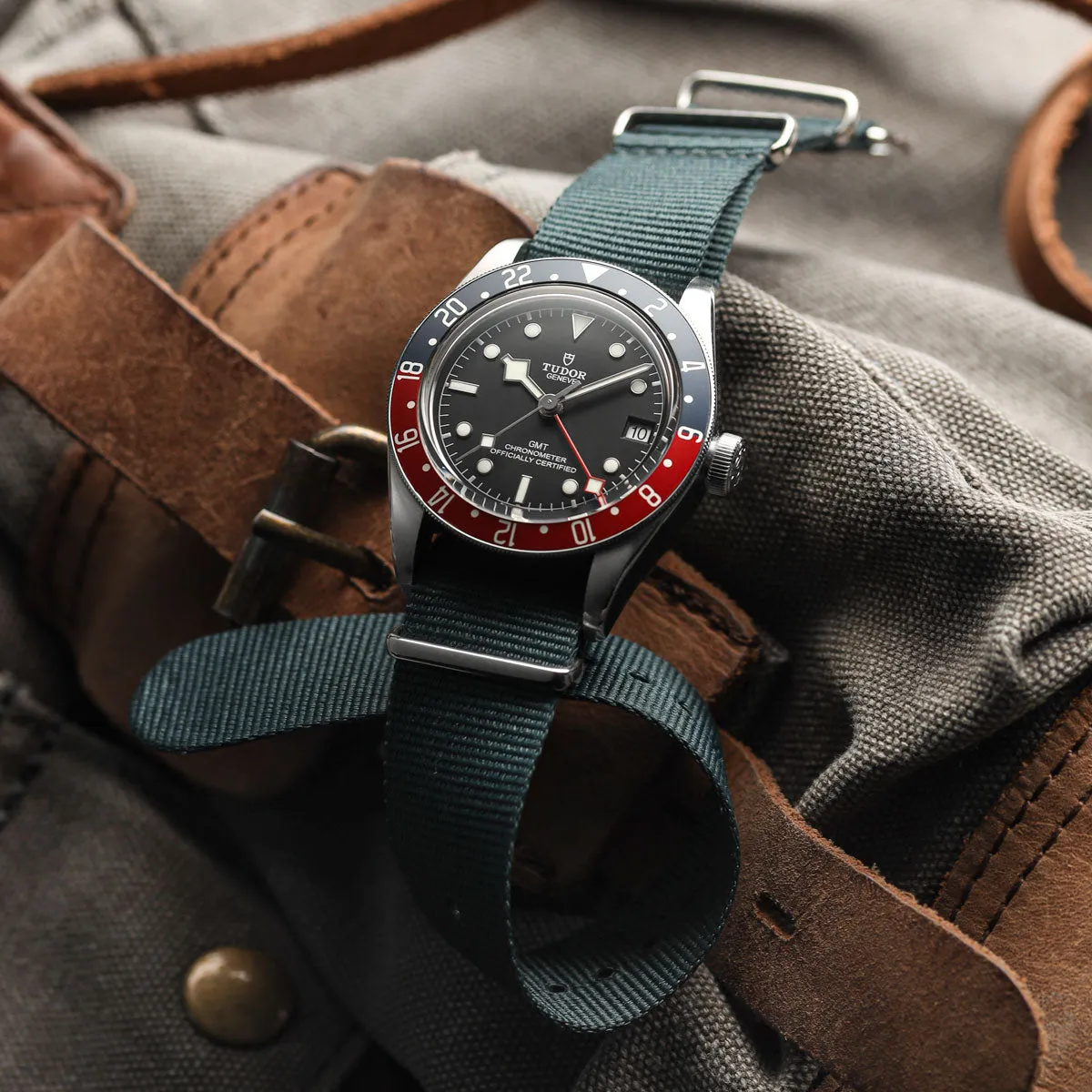 1973 British Military Watch Strap: CADET - Admiralty Grey, Polished