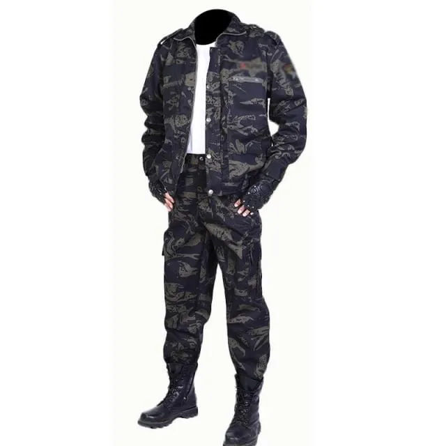 2021 New Spring And Autumn Outdoor Camouflage Suit Men's Labor Protection Suit Welder Wear-resistant Overalls