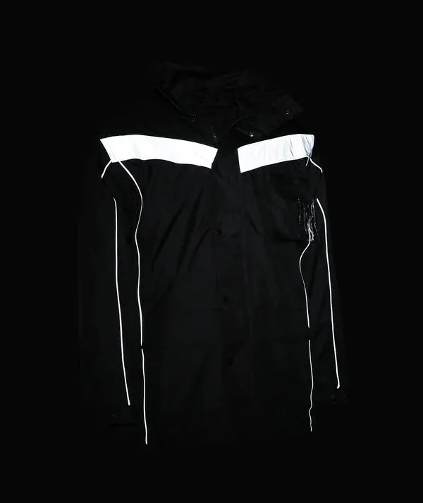 431STBK Reflective Jacket: Parka: Breathable Waterproof Hooded