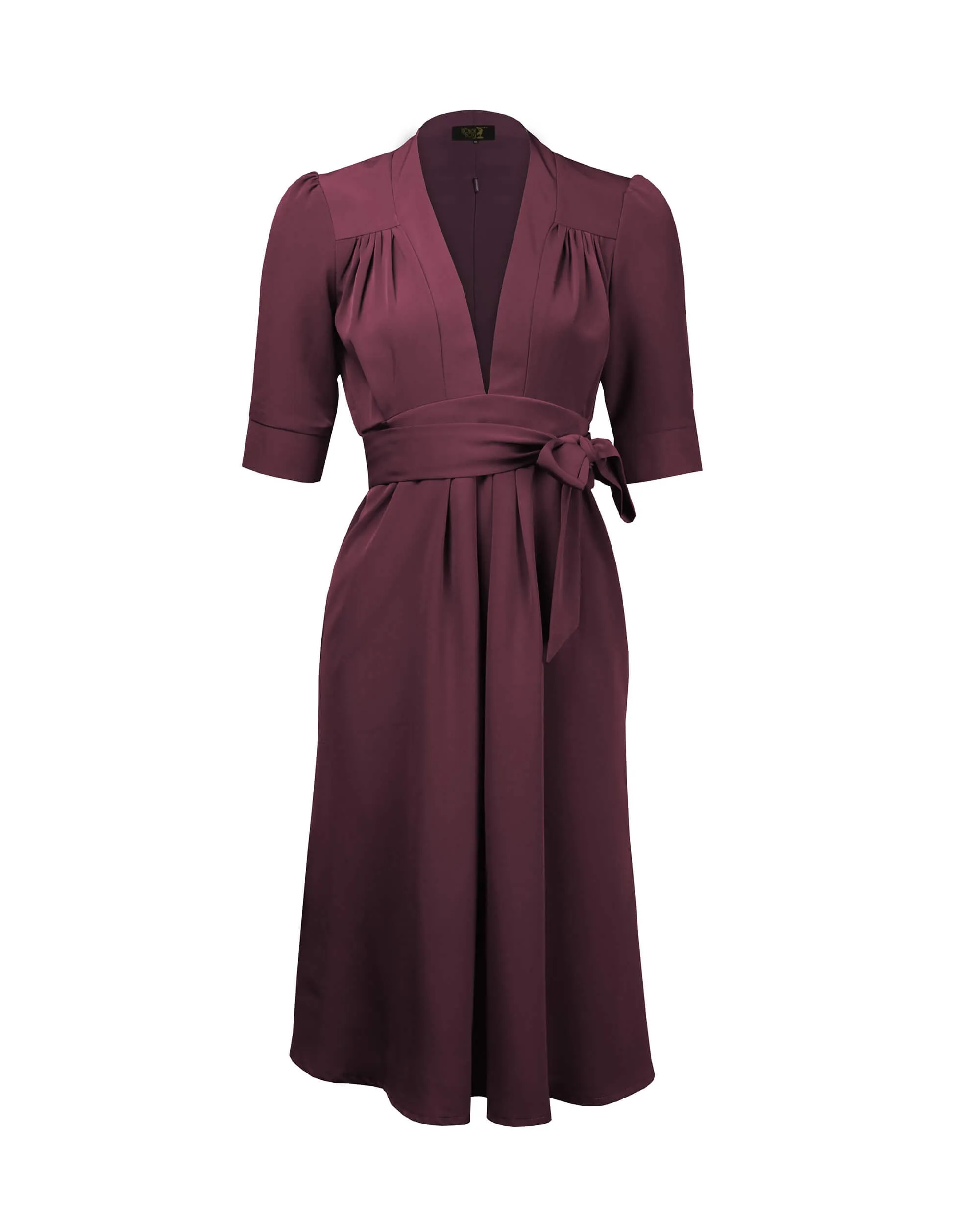 70s Celia Dress - Burgundy