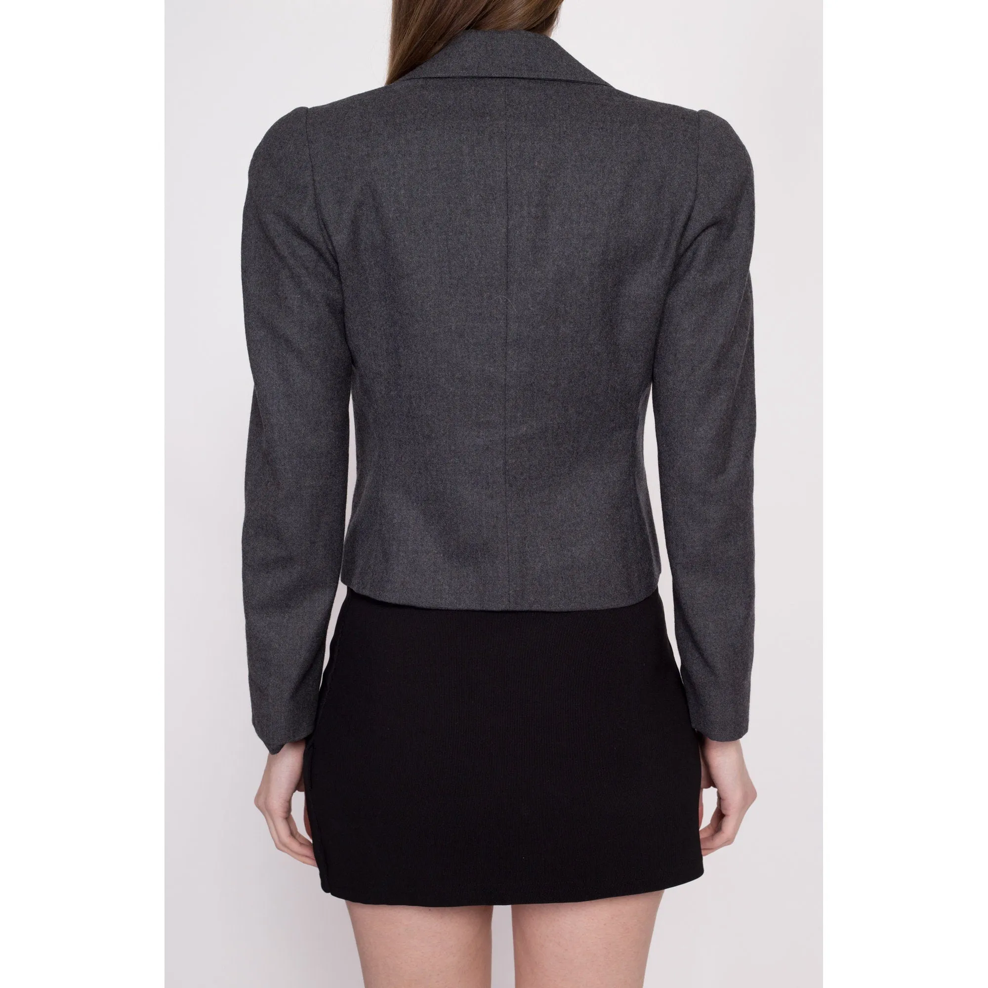 80s Christian Dior Cropped Suit Jacket - Extra Small