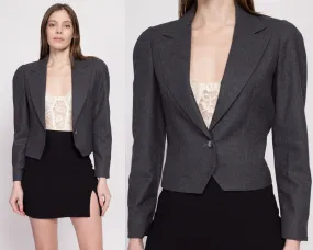 80s Christian Dior Cropped Suit Jacket - Extra Small