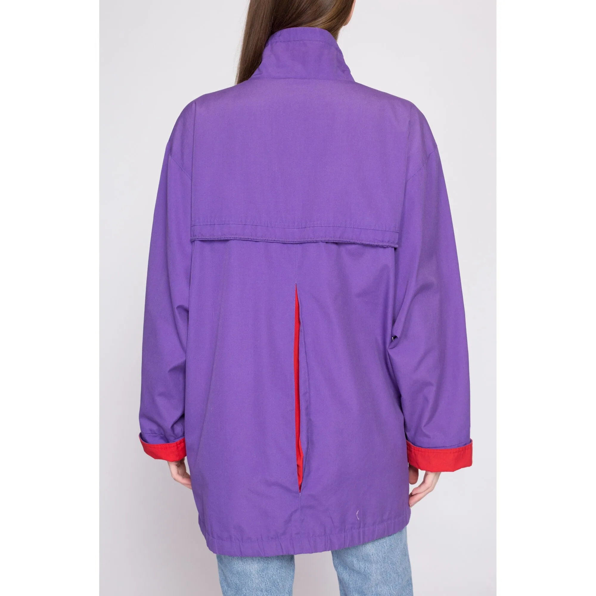 80s Current Seen Oversize Color Block Jacket - Medium