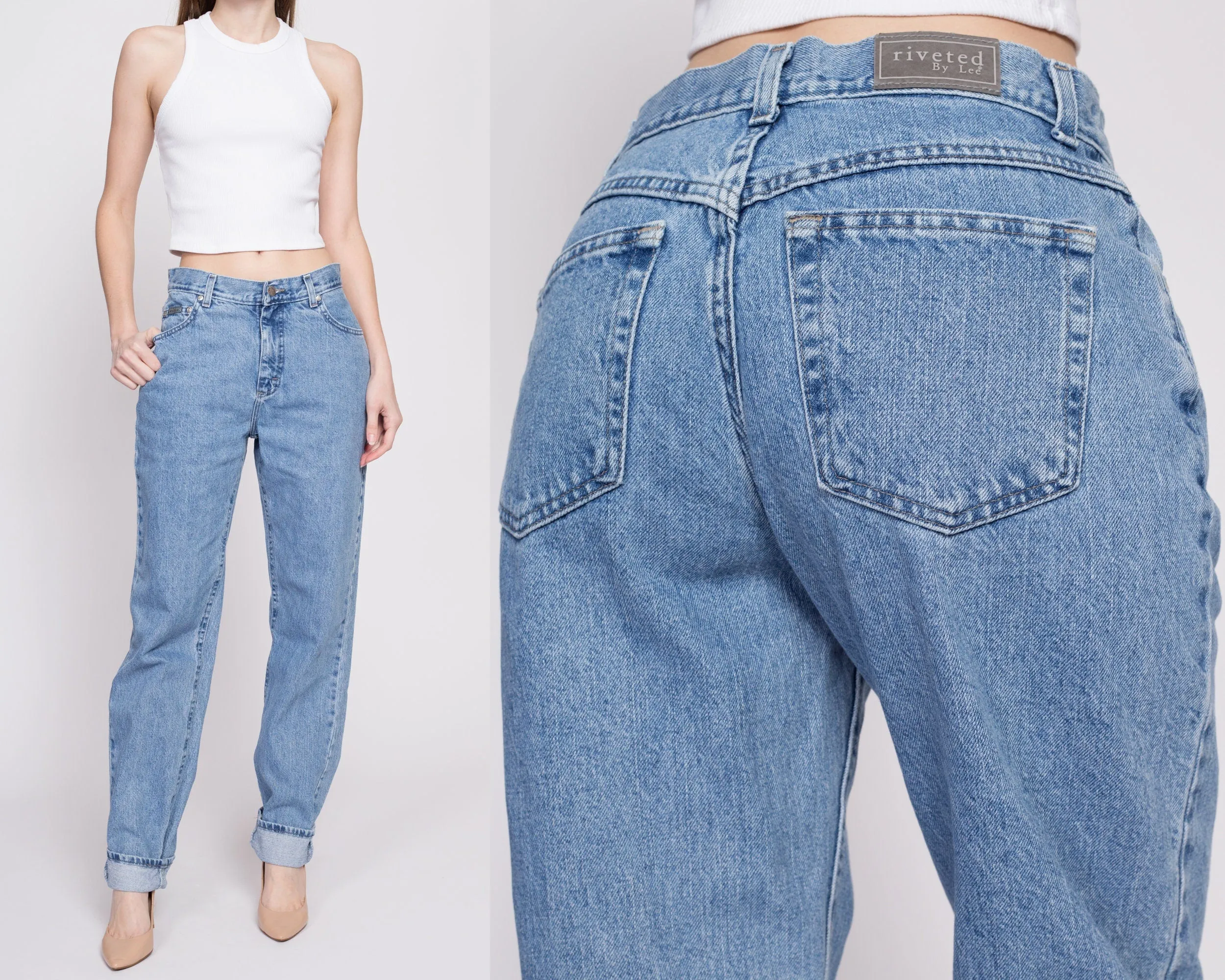 90s High Waisted Lee Jeans - Medium Long, 30"