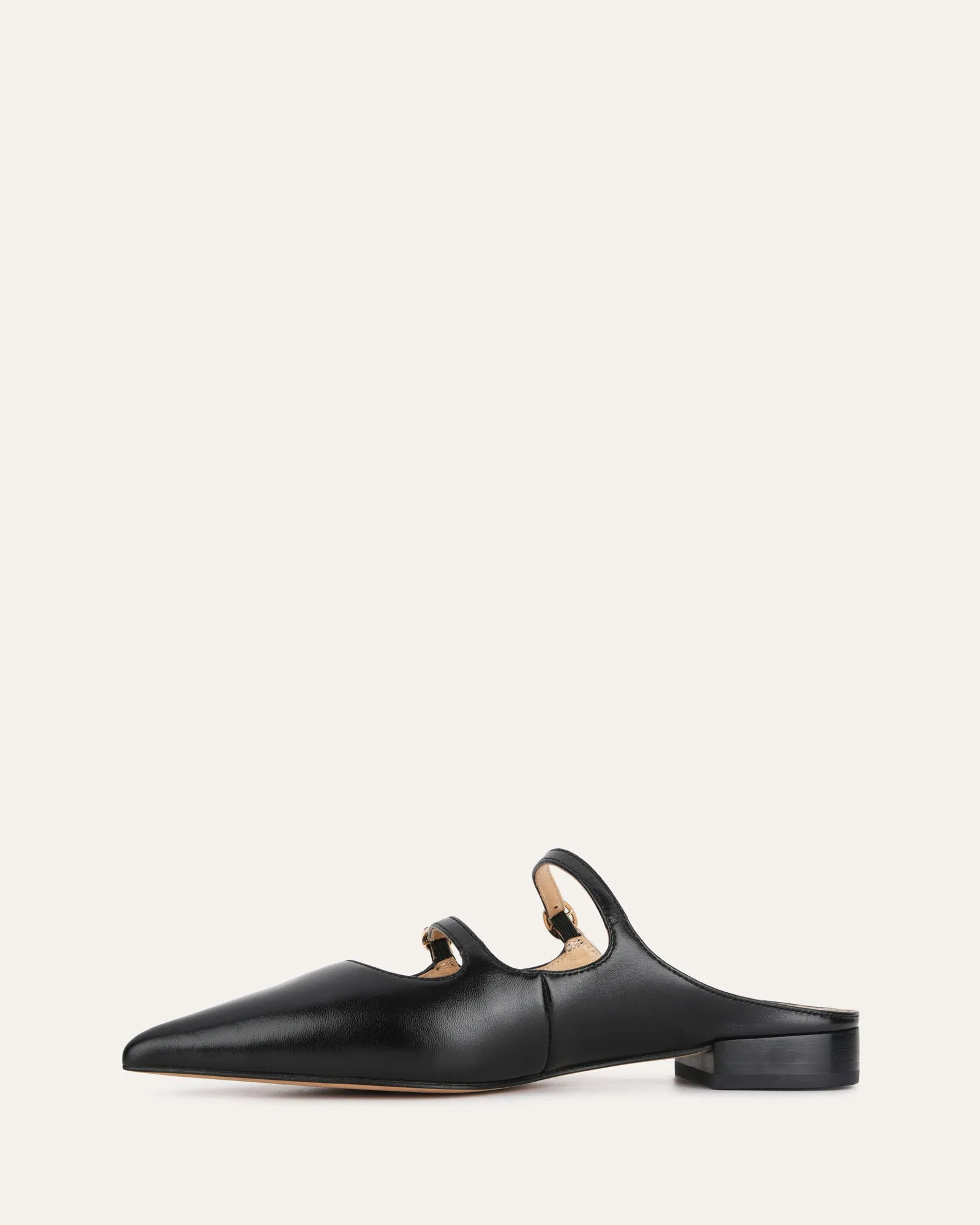 ADELE DRESS FLATS BLACK LEATHER