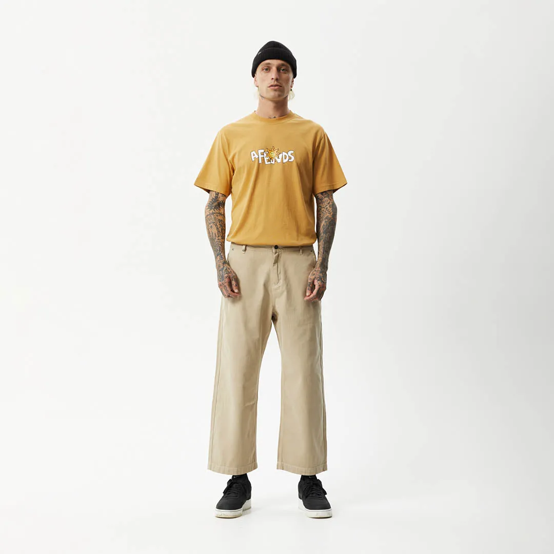 AFENDS Mens Pablo - Baggy Pants - Cement