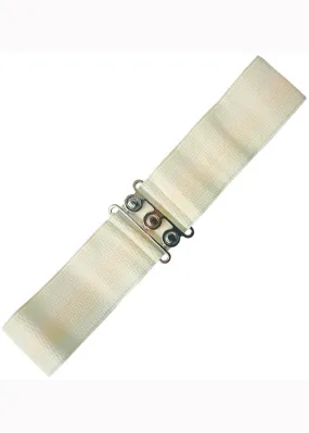 Banned Elastic 50's Belt Ivory