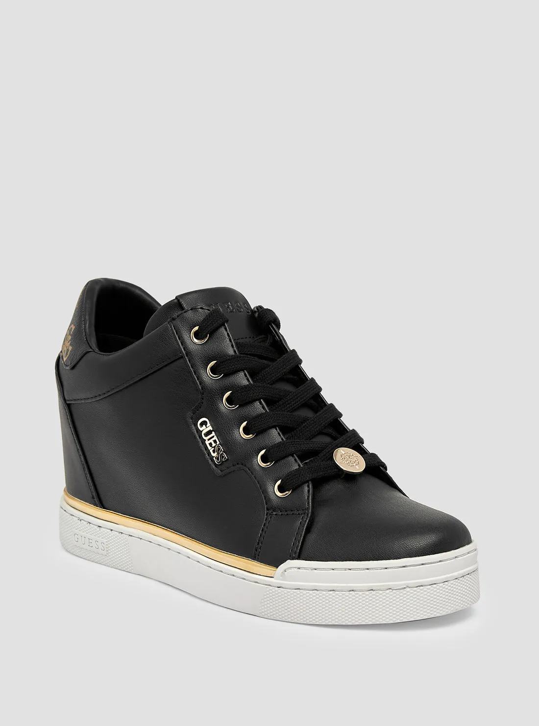 Black Logo Faster Low Top Sneakers