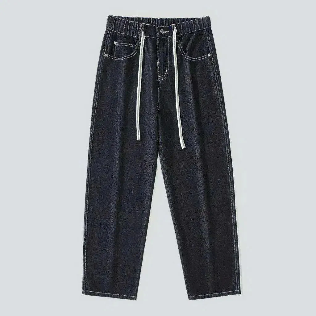 Black men's stonewashed jeans