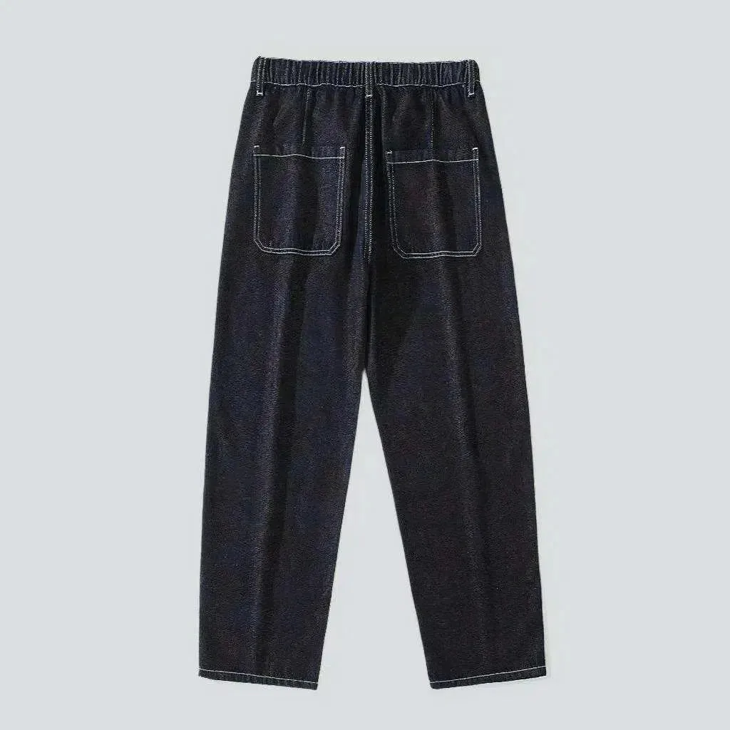 Black men's stonewashed jeans