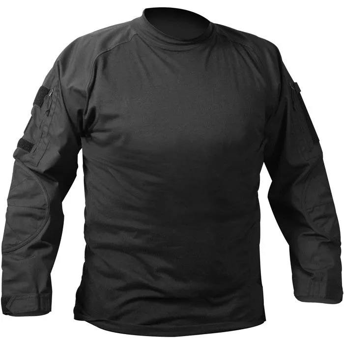 Black - Military Tactical Lightweight Flame Resistant Combat Shirt