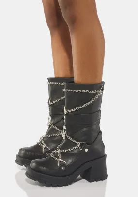 Bratty-120 Chain Boots