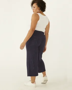 Brenda Knit Wide-Leg Sweater Pants | Navy