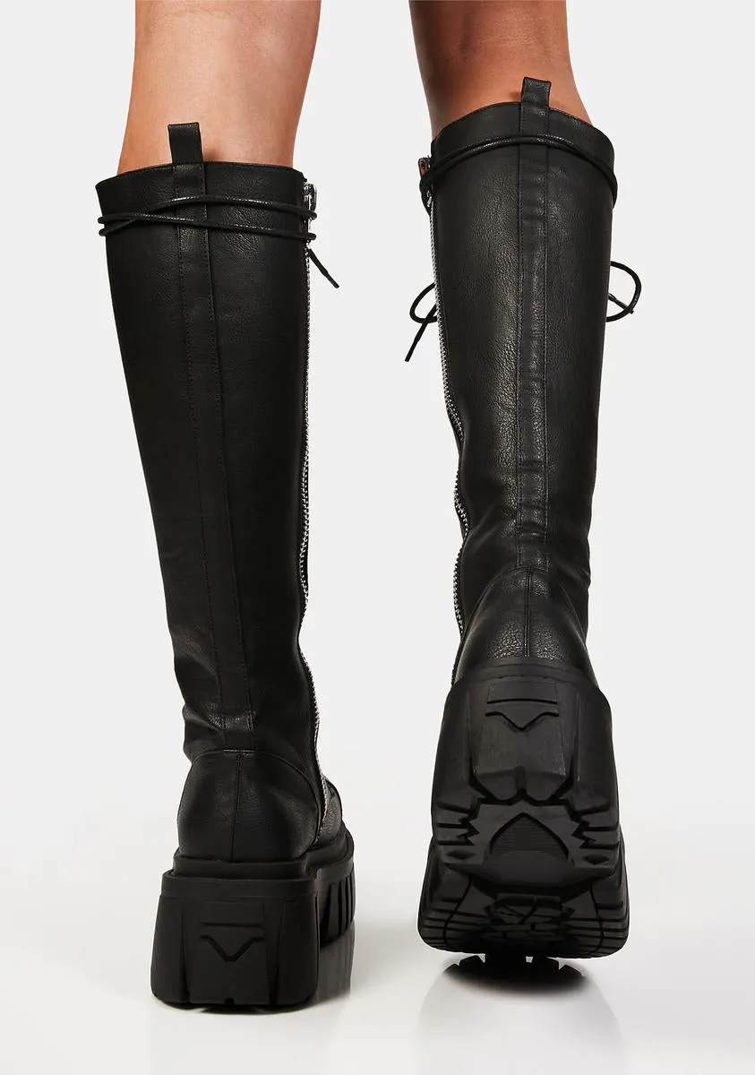 Causing Chaos Knee High Boots