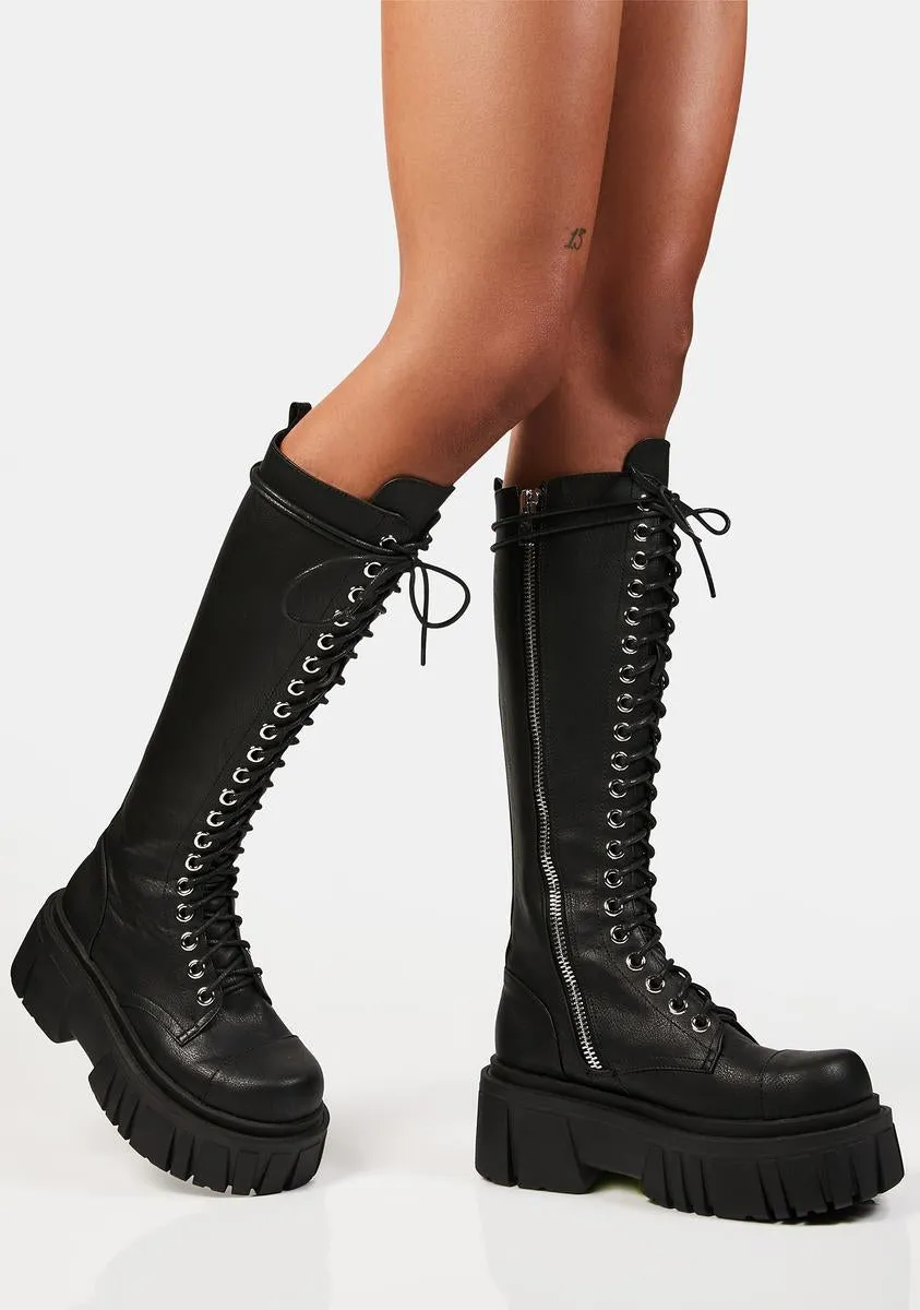 Causing Chaos Knee High Boots