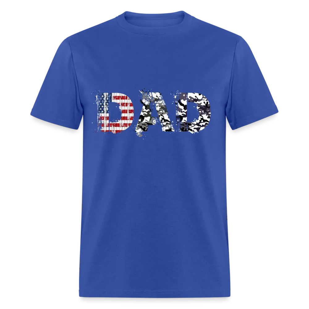 DAD T-Shirt US Flag & Camo (Patriotic Dad Tee)