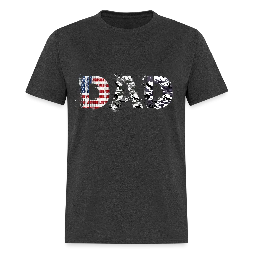 DAD T-Shirt US Flag & Camo (Patriotic Dad Tee)