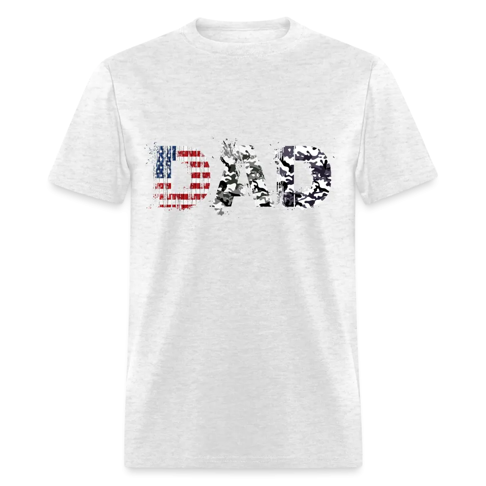 DAD T-Shirt US Flag & Camo (Patriotic Dad Tee)