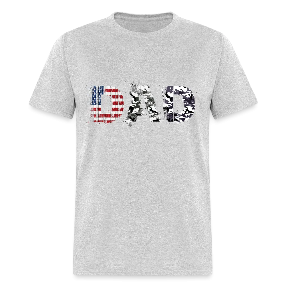 DAD T-Shirt US Flag & Camo (Patriotic Dad Tee)