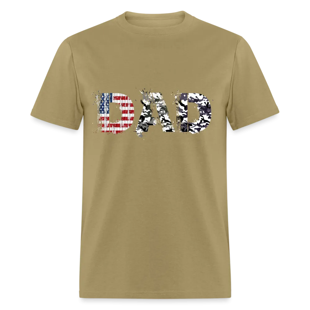 DAD T-Shirt US Flag & Camo (Patriotic Dad Tee)