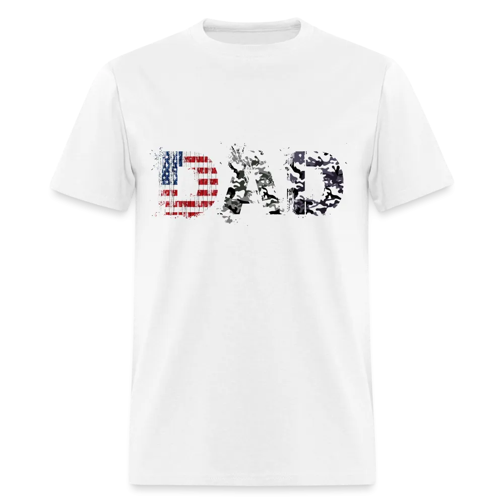 DAD T-Shirt US Flag & Camo (Patriotic Dad Tee)