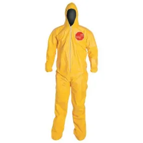 DuPont™ Tychem 2000 Coveralls with Attached Hood and Socks, X-Large, Yellow, QC122S-XL