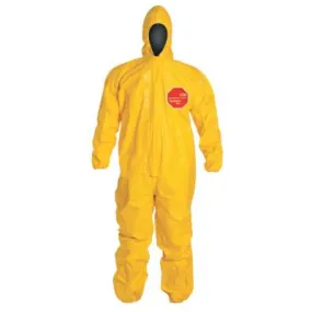 DuPont™ Tychem® 2000 Coveralls with Attached Hood, Taped Seams, Yellow, X-Large, QC127T-XL