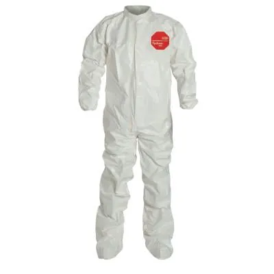 DuPont™ Tychem SL Coveralls with attached Socks, White, 3X-Large, SL121T-3X