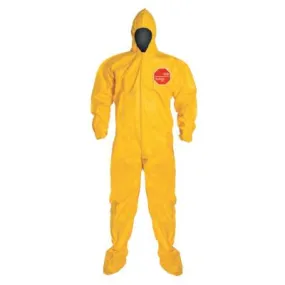 DuPont™ YELLOW TYCHEM QC COVERALL ZIP FT ATT SOCKS 2XL, QC122B-2XL