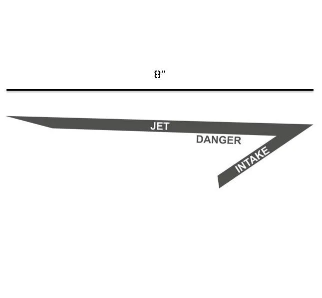 F-14 Tomcat Jet Intake Markings - Tactical Grey (Left)