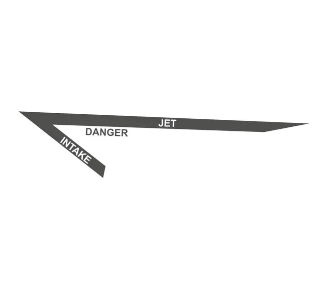 F-14 Tomcat Jet Intake Markings - Tactical Grey (Left)