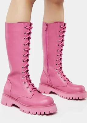 Fuchsia River Sake Long Boots