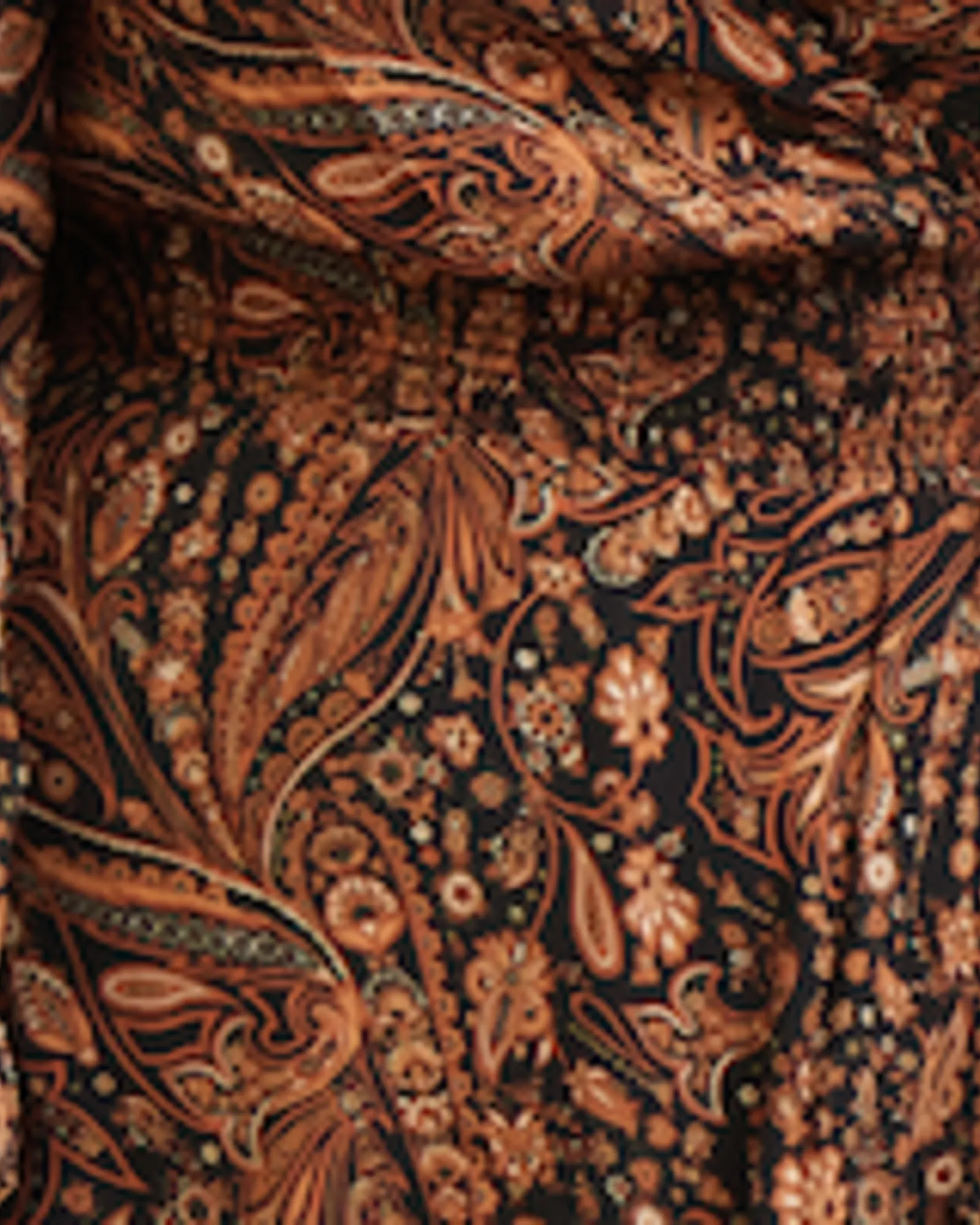 Genevieve Paisley Maxi Dress | Orange / Black