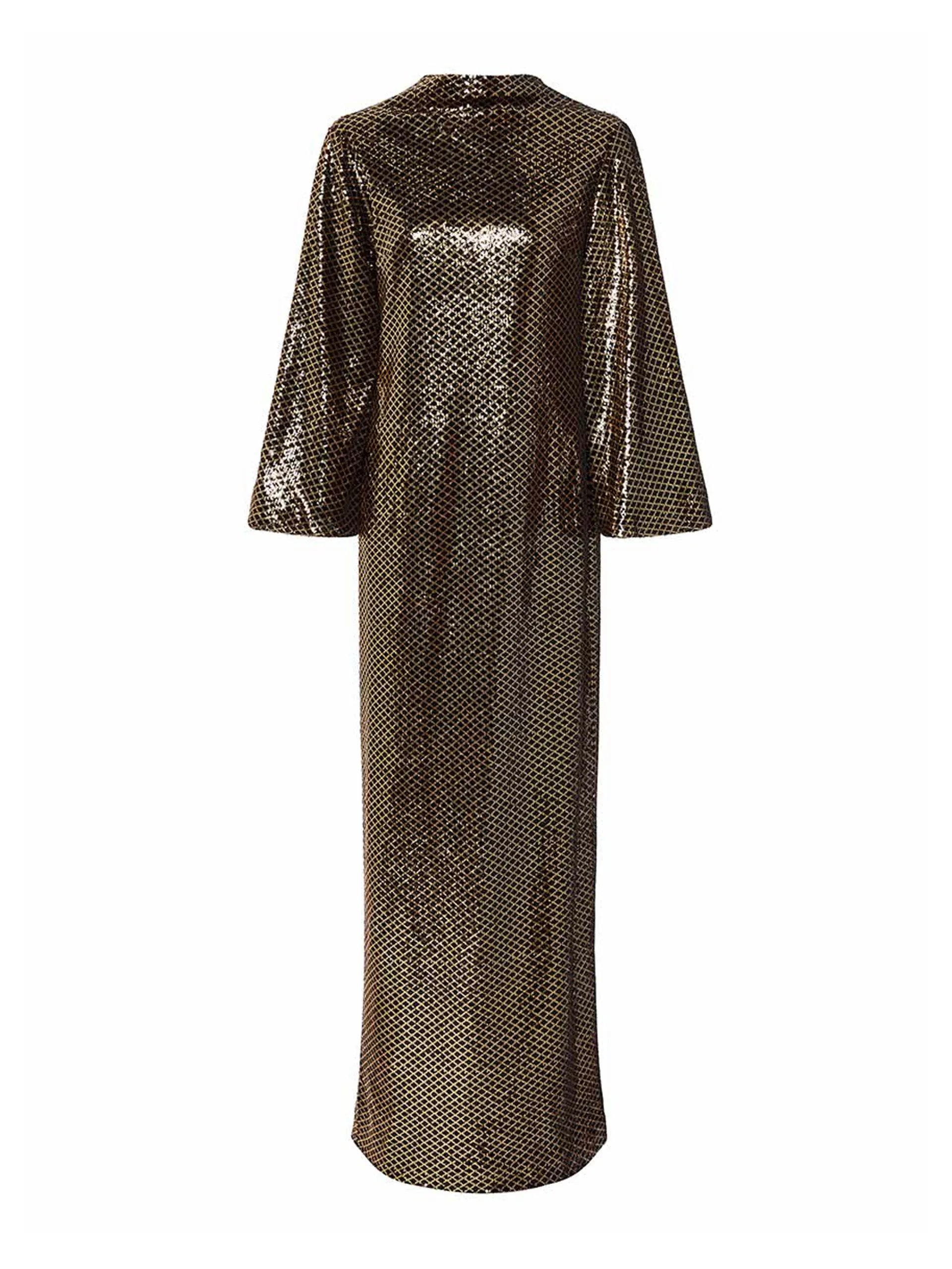 Gold and black Finley sequin maxi dress