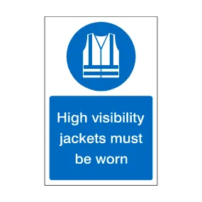 High Visibility Jackets Must Be Worn Sticker