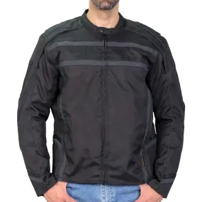 Hot Leathers JKM1023 Men’s Black High Visibility Nylon Jacket with Concealed Carry Pocket