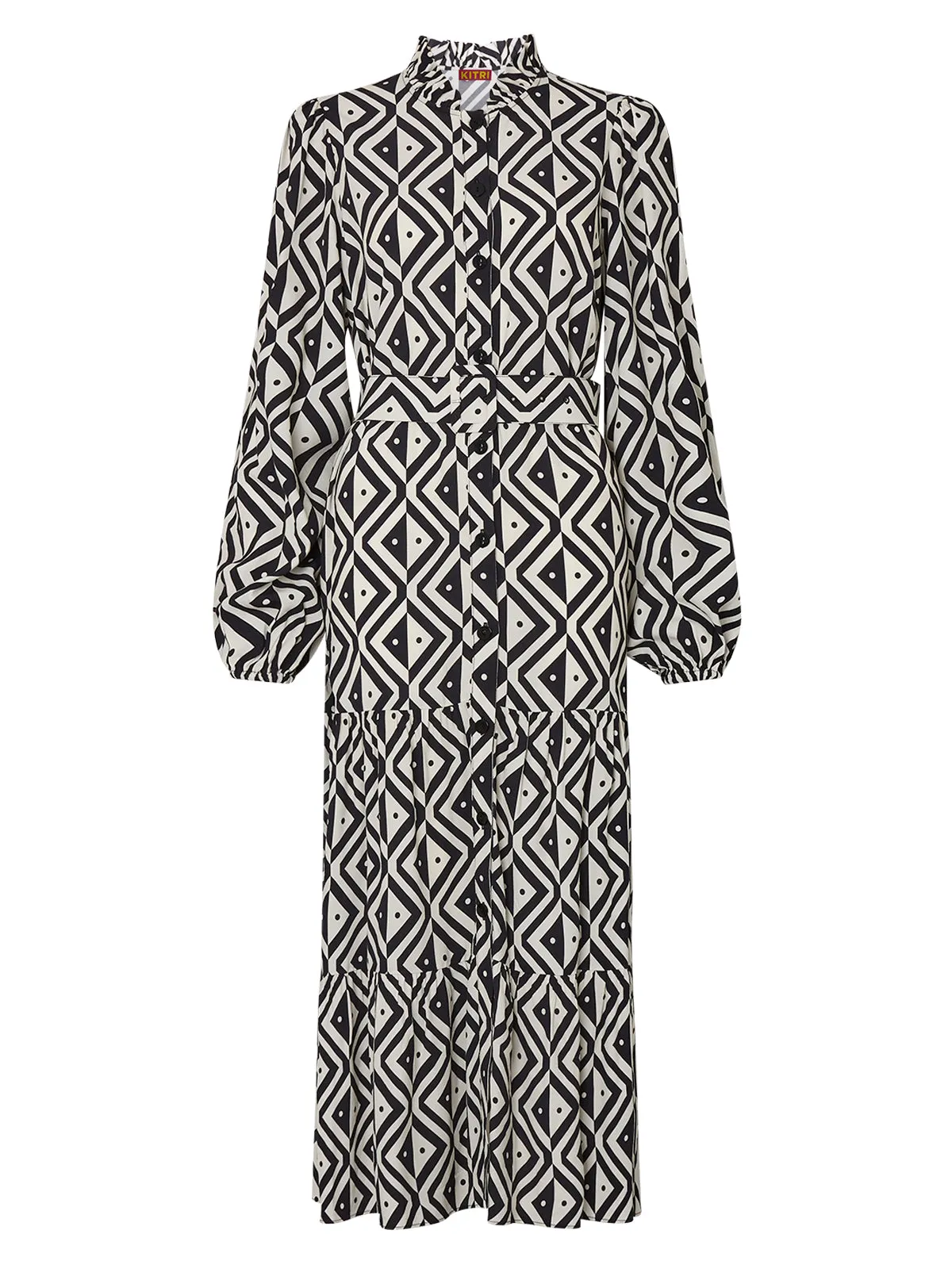 Lori Diamond Geo Print Shirt Dress