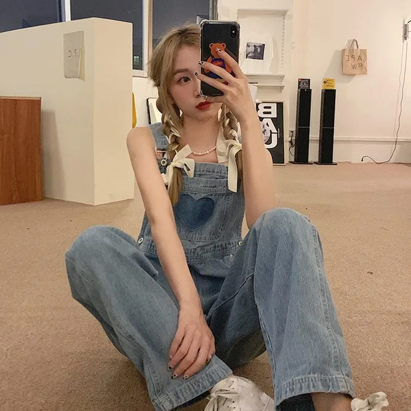 Lots Of Heart Denim Overalls