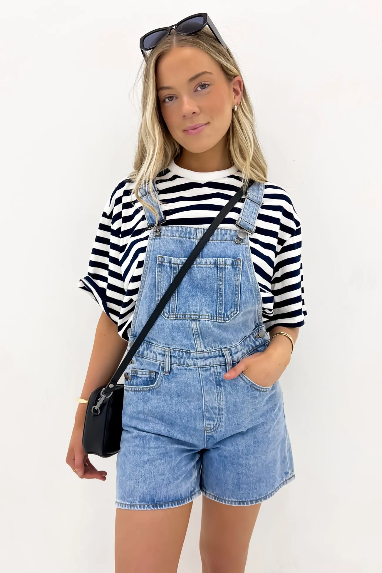 Madison Denim Overalls Light Blue