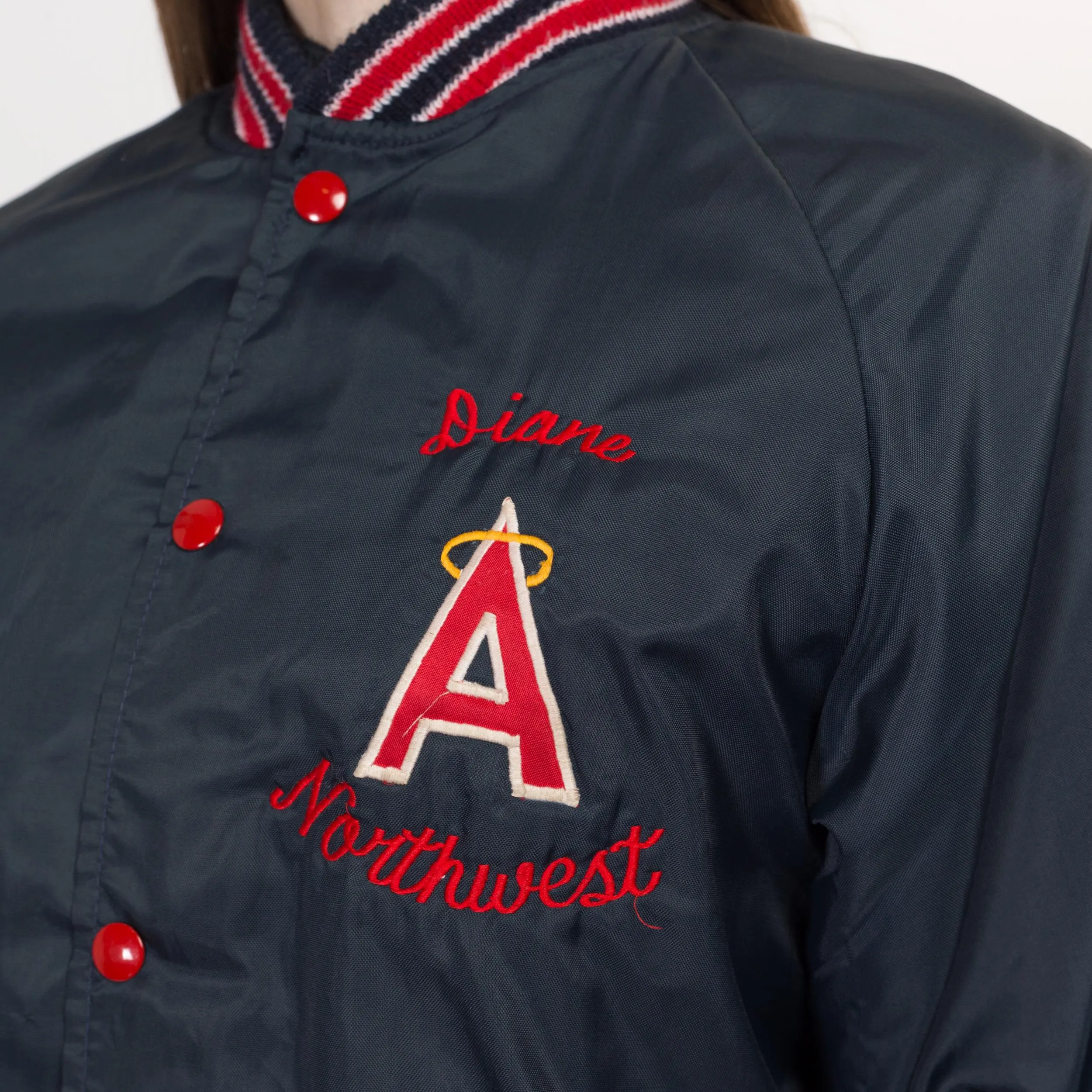 Medium 80s Angels Baseball Varsity Jacket