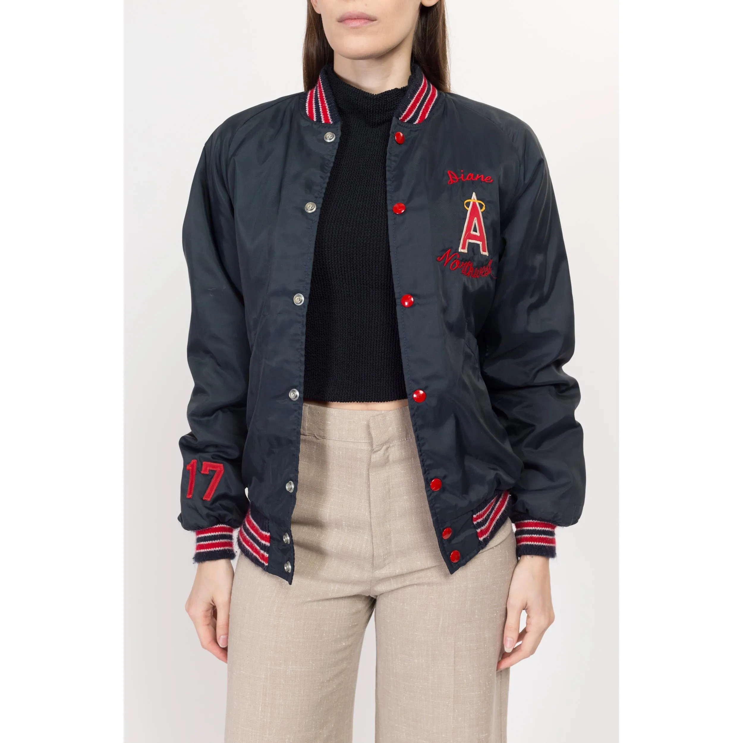 Medium 80s Angels Baseball Varsity Jacket