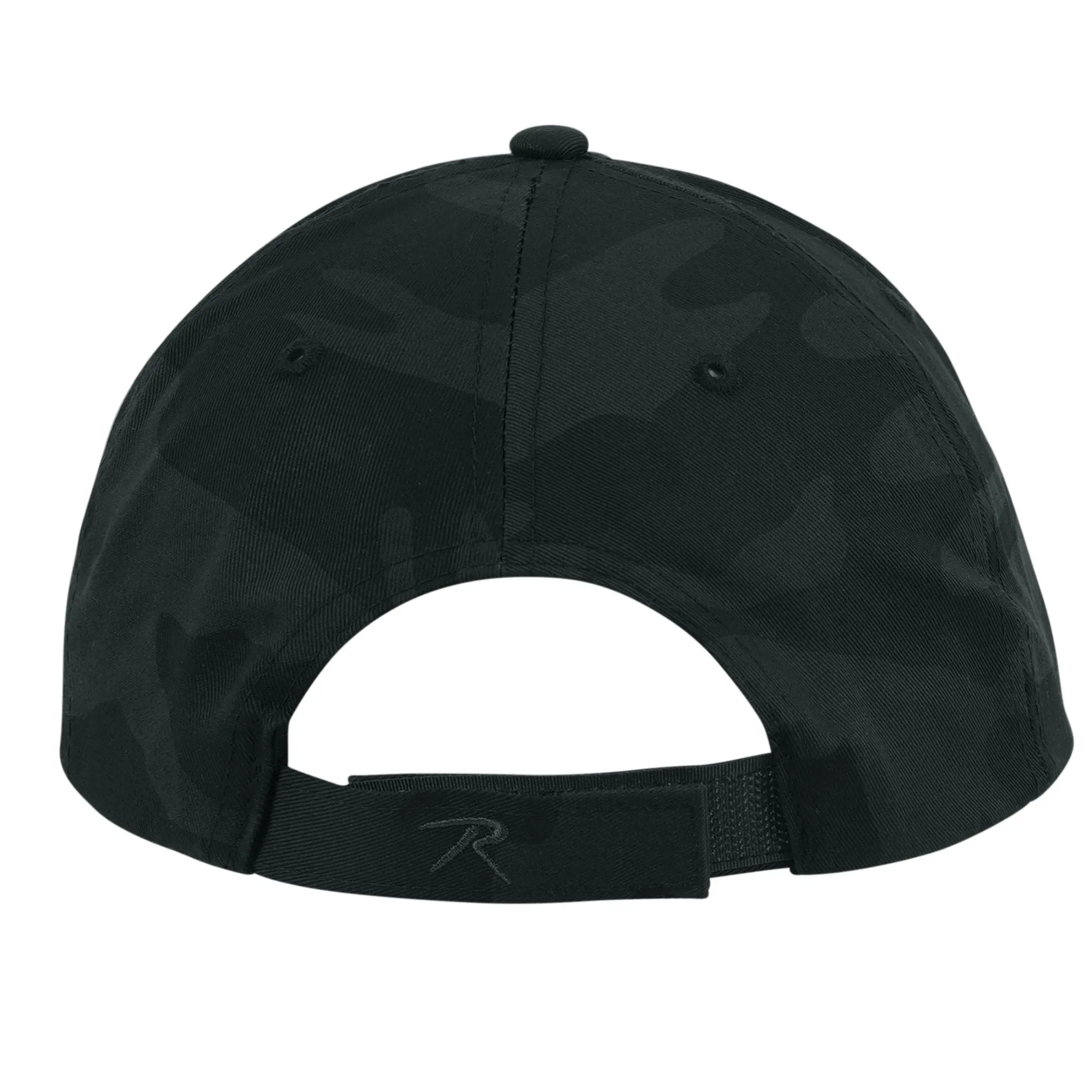 Midnight Black Camo - Military Low Profile Adjustable Baseball Cap