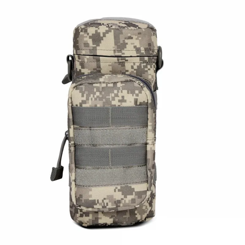 Molle Tactical Water Bottle Attachment with Zipper Pouch