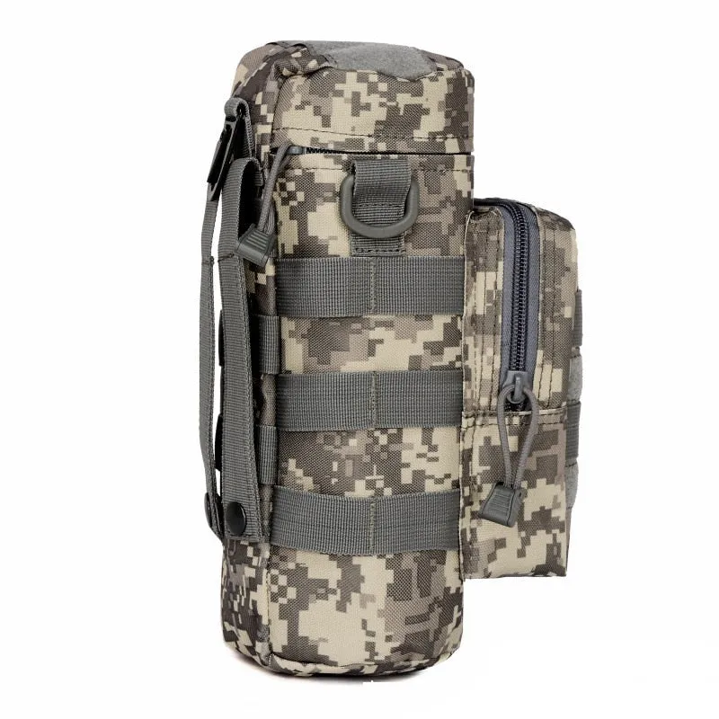 Molle Tactical Water Bottle Attachment with Zipper Pouch