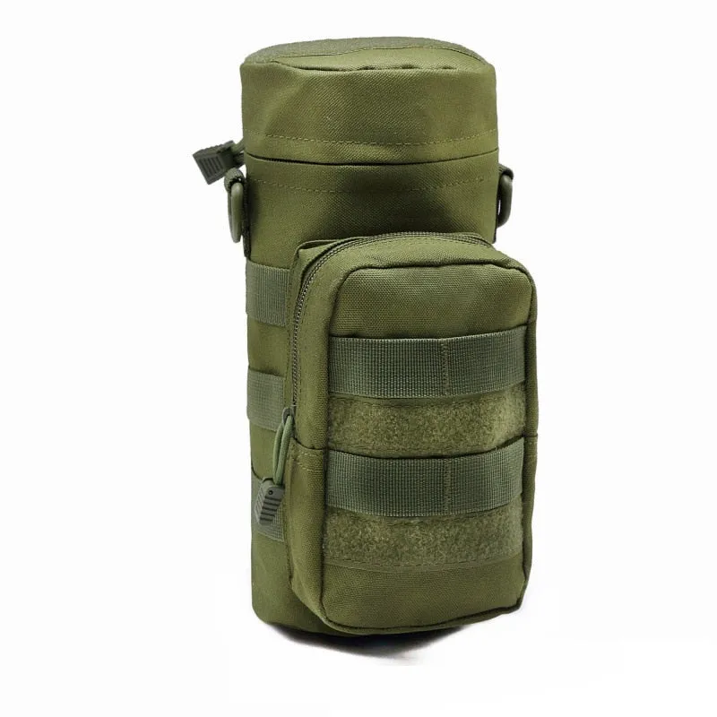 Molle Tactical Water Bottle Attachment with Zipper Pouch