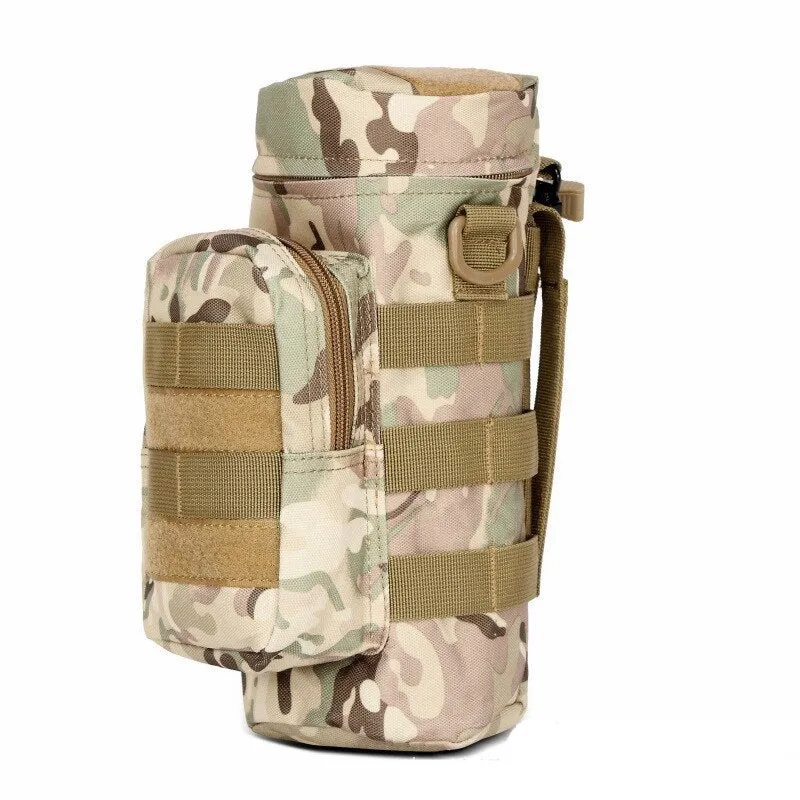 Molle Tactical Water Bottle Attachment with Zipper Pouch