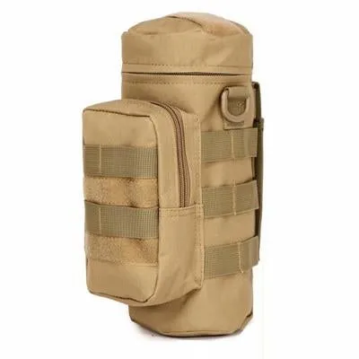 Molle Tactical Water Bottle Attachment with Zipper Pouch