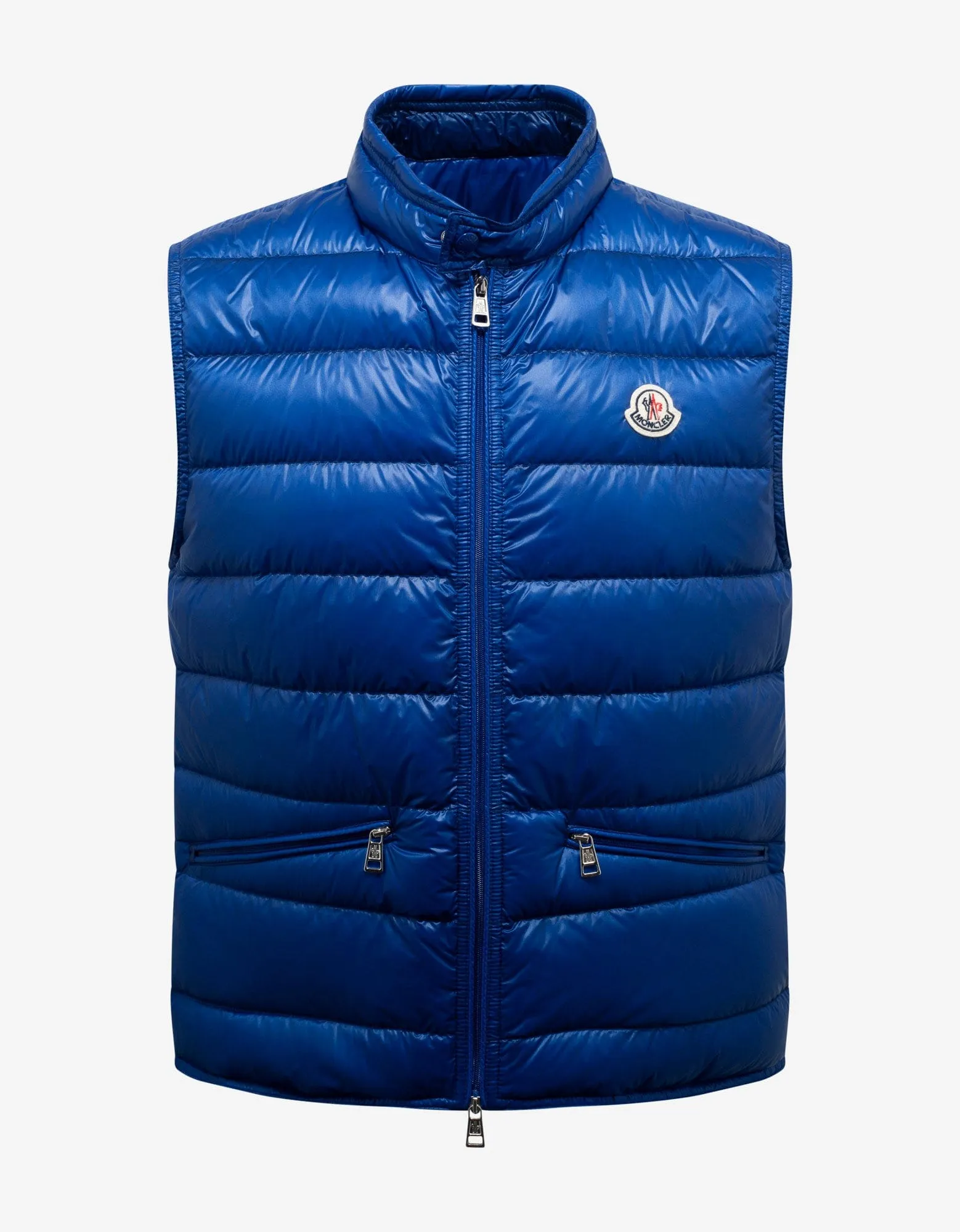 Moncler Gui Blue Nylon Down Gilet