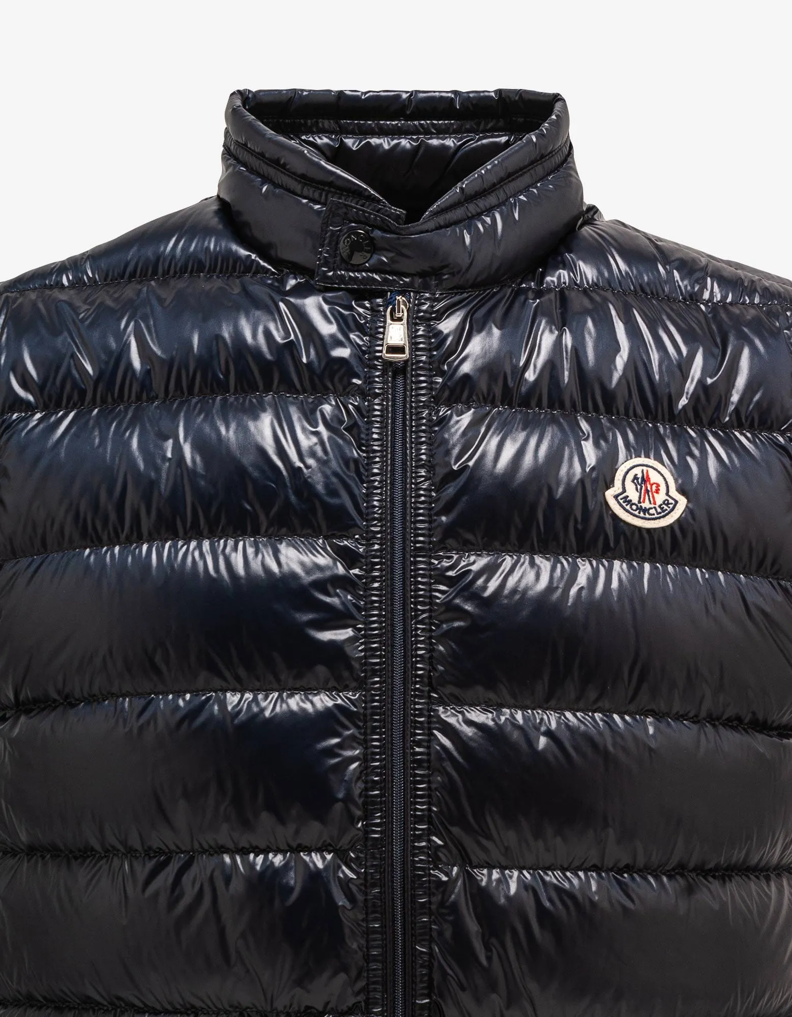 Moncler Gui Night Blue Nylon Down Gilet